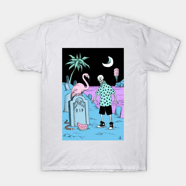 Memphis Bill and the Watermelon Slice T-Shirt by Haunted Nonsense